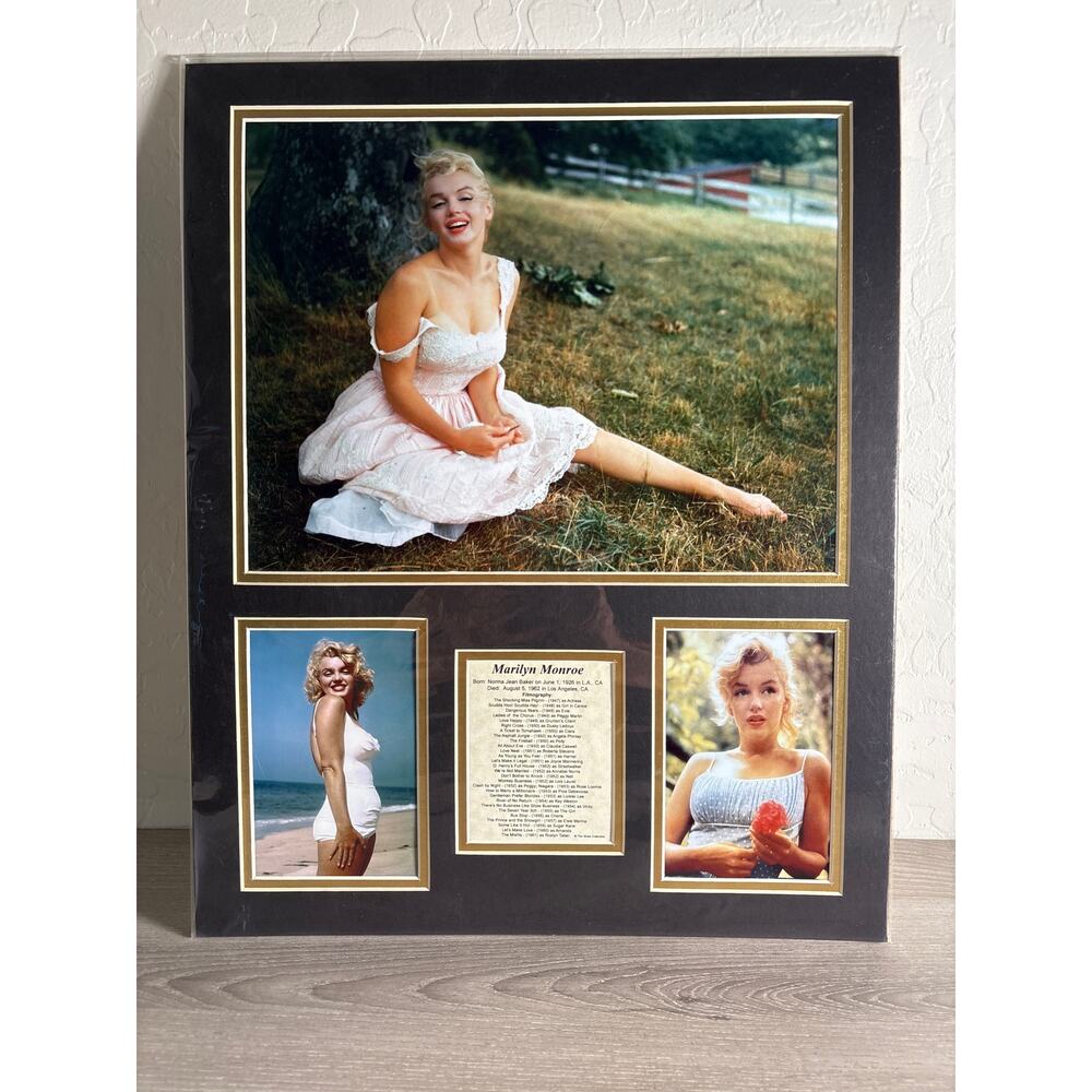 Marilyn Monroe Photos Matted Cardboard Collectable 16"x20"‎ (Non Framed)
